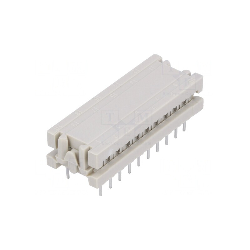 Adaptor IDC 20 PIN pentru cablu-bandă 1,27mm | Electronic-mag.ro | Componente Electronice