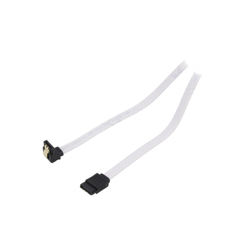 Cablu SATA III Alb 0,5m Mufă Dreaptă și În Unghi | Electronic-mag.ro | Componente Electronice Cablu SATA III Alb 0,5m Mufă Dreaptă și În Unghi | Electronic-mag.ro | Componente Electronice