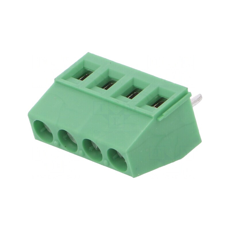 Regletă Conexiuni PCB 90° 5,08mm 4 Piste 400V | Electronic-mag.ro | Componente Electronice