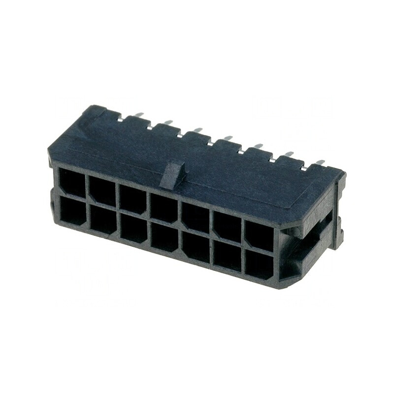 Conector Micro-Fit 3.0 14 pini 3mm THT 5A drept | Electronic-mag.ro | Componente Electronice