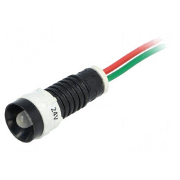 Lampă de control LED albă 24V Ø11mm IP40 | Electronic-mag.ro | Componente Electronice