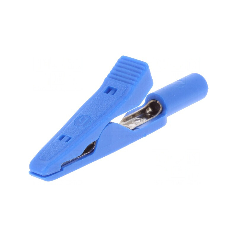 Bornă crocodil albastră 15A 60VDC 2mm | Electronic-mag.ro | Componente Electronice