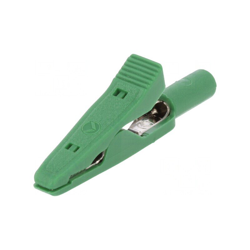 Bornă crocodil verde 15A 60VDC 4mm | Electronic-mag.ro | Componente Electronice