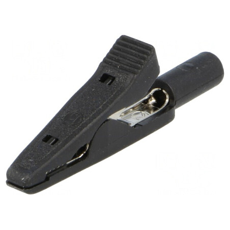Bornă Crocodil Neagră 15A 60VDC 4mm | Electronic-mag.ro | Componente Electronice
