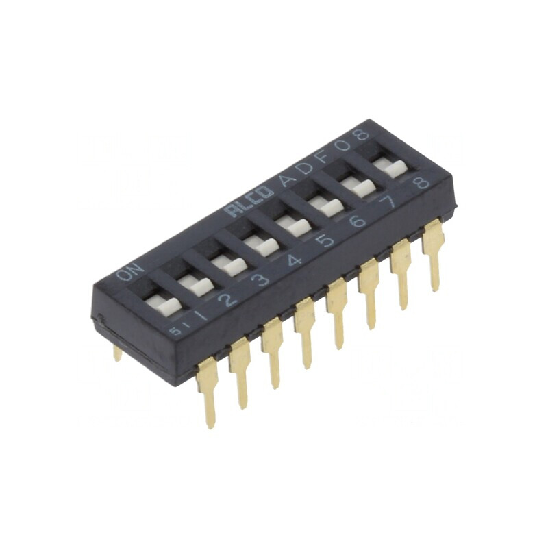 Comutator DIP-SWITCH 8 Secțiuni ON-OFF 24VDC | Electronic-mag.ro | Componente Electronice