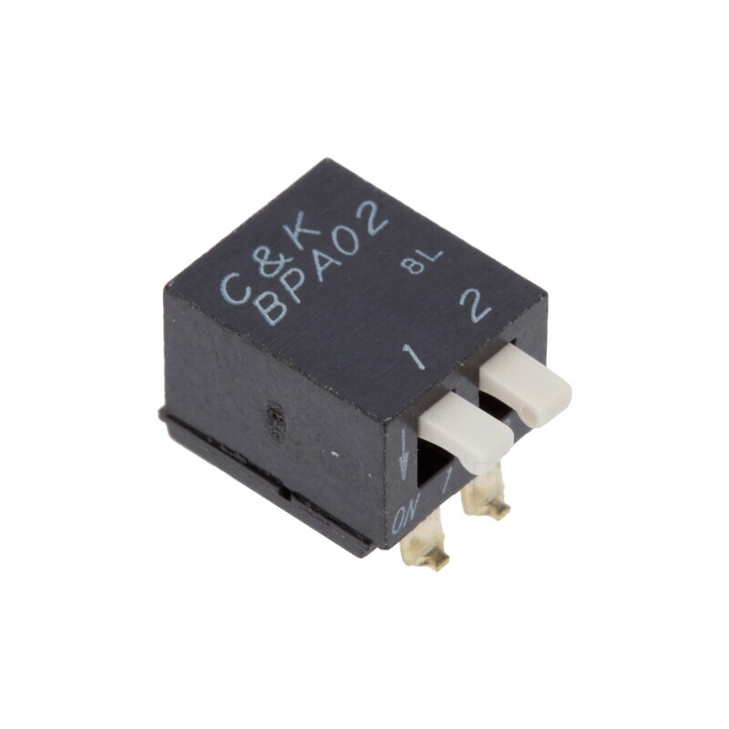 Comutator DIP-SWITCH 2 Secțiuni SMT 0.1A 5VDC | Electronic-mag.ro | Componente Electronice