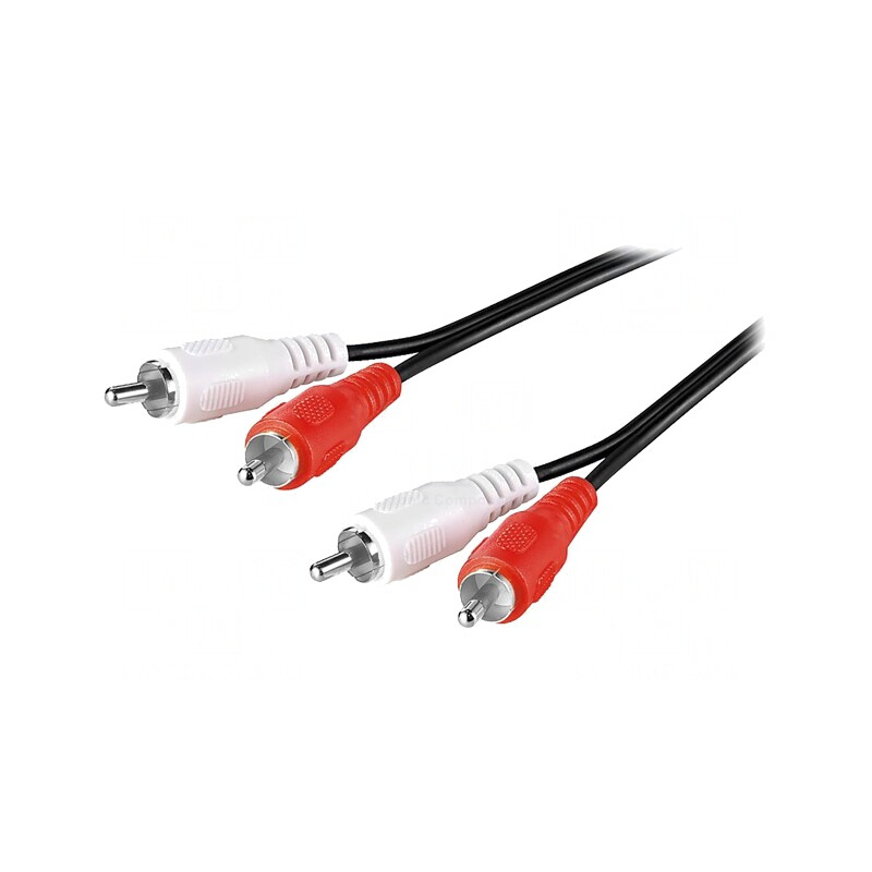 Cablu RCA dublu 2,5m nichelat | Electronic-mag.ro | Componente Electronice