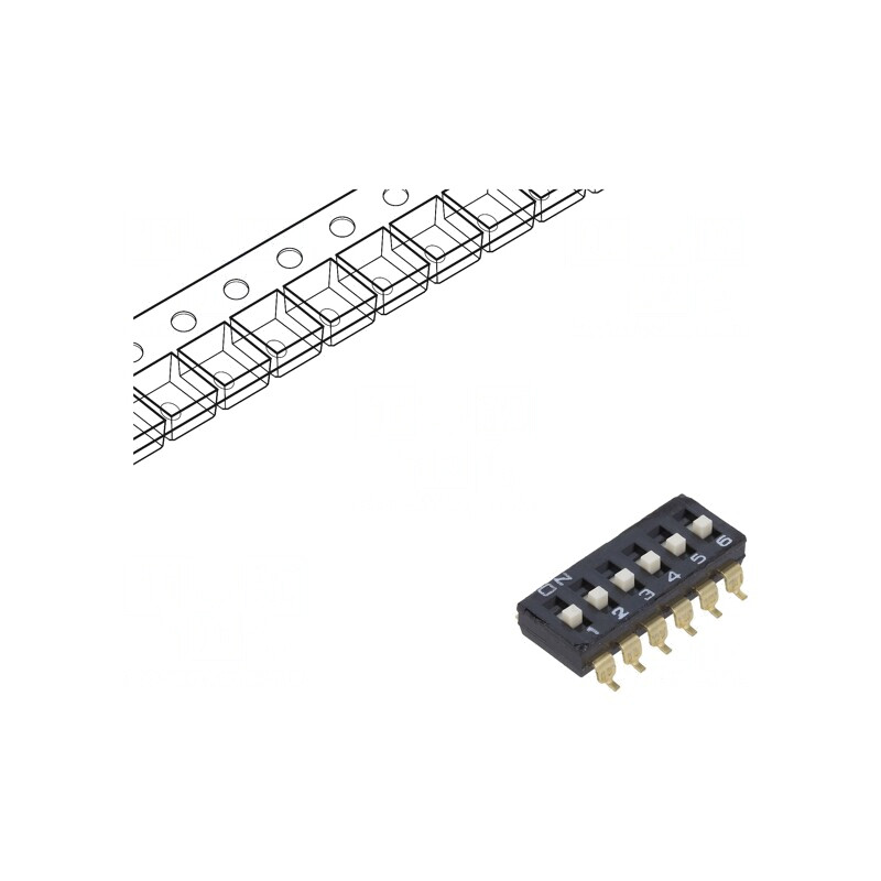 Comutator DIP-SWITCH SMD 2 Pozitii 24V | Electronic-mag.ro | Componente Electronice