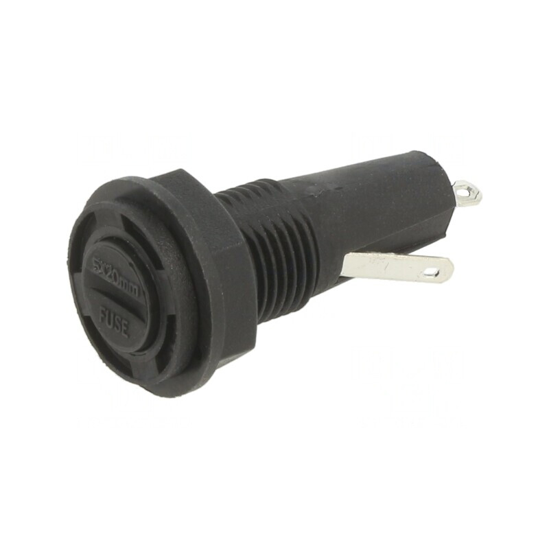 Soclu Siguranțe Cilindrice 5mm 10A cu Protecție pentru Panou | Electronic-mag.ro | Componente Electronice