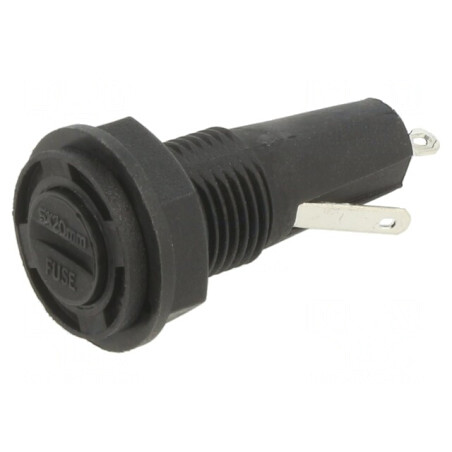 Soclu Siguranțe Cilindrice 5mm 10A cu Protecție pentru Panou | Electronic-mag.ro | Componente Electronice