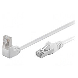 Patch cord F/UTP 5e alb 0.25m ecranat | Electronic-mag.ro | Componente Electronice
