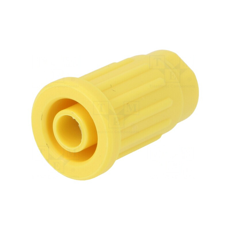 Soclu banană galben 4mm 24A 1kV pentru panou | Electronic-mag.ro | Componente Electronice