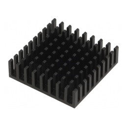 Radiator Aluminiu Negru 35x35x10mm | Electronic-mag.ro | Componente Electronice