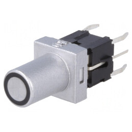 Comutator tastatură SPST-NO 0,05A 12VDC argintie cu LED | Electronic-mag.ro | Componente Electronice