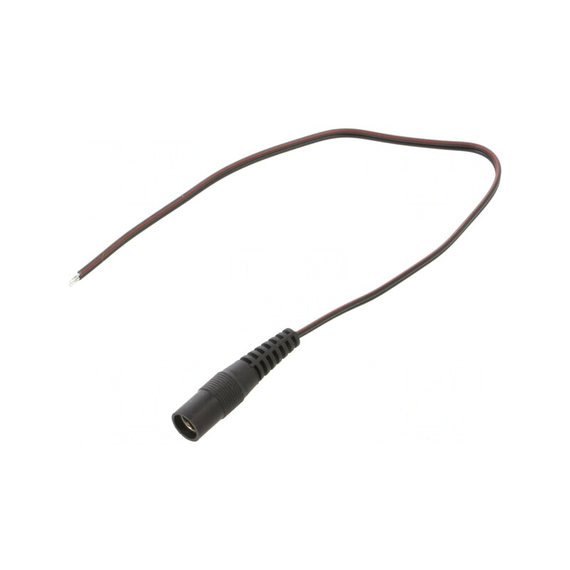 Cablu DC 5,5/2,1 Negru 0,25m | Electronic-mag.ro | Componente Electronice