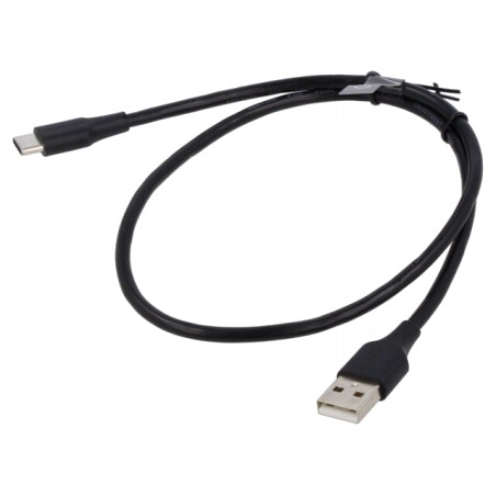 Cablu USB 2.0 A la C 1.5m Negru | Electronic-mag.ro | Componente Electronice