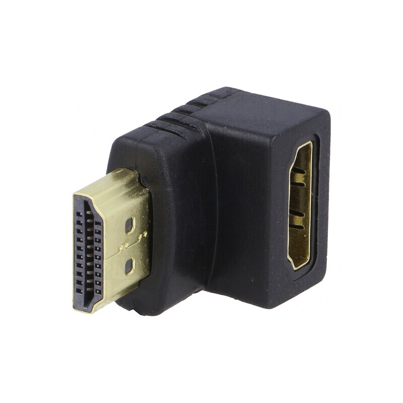 Adaptor HDMI 1.4 Soclu 90° Mufă Neagră | Electronic-mag.ro | Componente Electronice