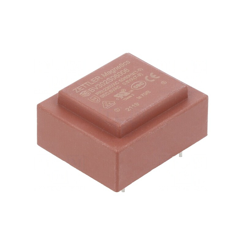 Transformator Încapsulat 6V 100mA PCB 230VAC 0.6VA | Electronic-mag.ro | Componente Electronice