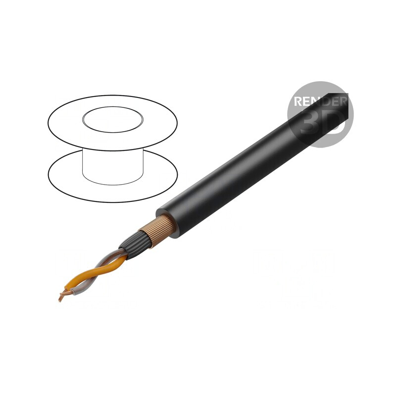 Cablu Microfon Negru OFC 2x0,25mm² | Electronic-mag.ro | Componente Electronice