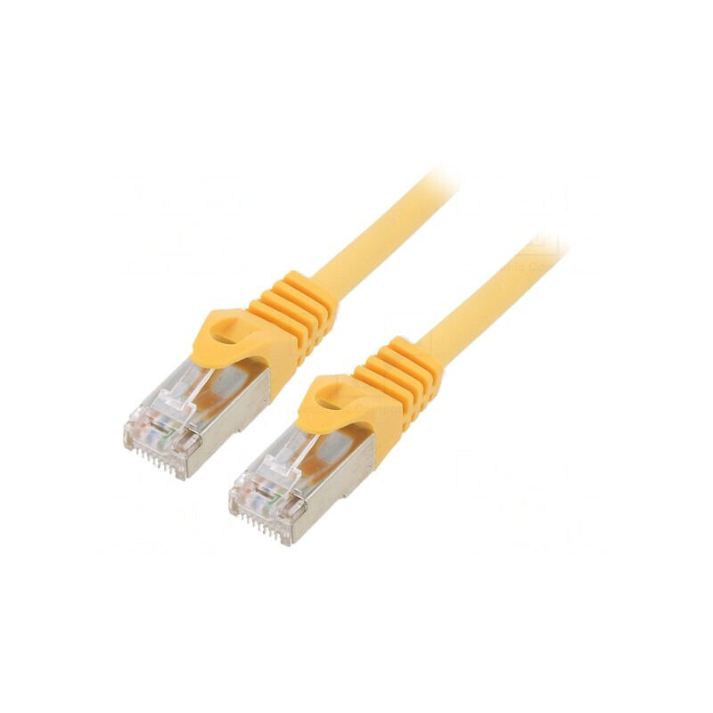 Patch Cord S/FTP 6A LSZH Galben 1m Cablexpert | Electronic-mag.ro | Componente Electronice