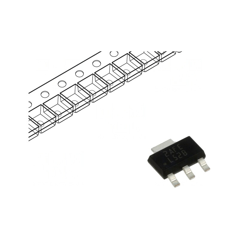 Stabilizator de Tensiune LDO 3.3V 1A SOT223 | Electronic-mag.ro | Componente Electronice