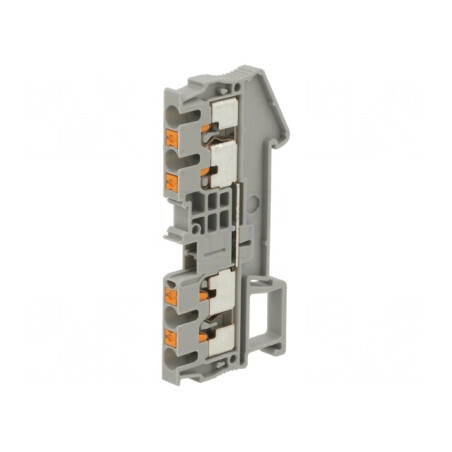 Conector șine 0,14-4mm² 1 pistă 4 borne gri push-in | Electronic-mag.ro | Componente Electronice