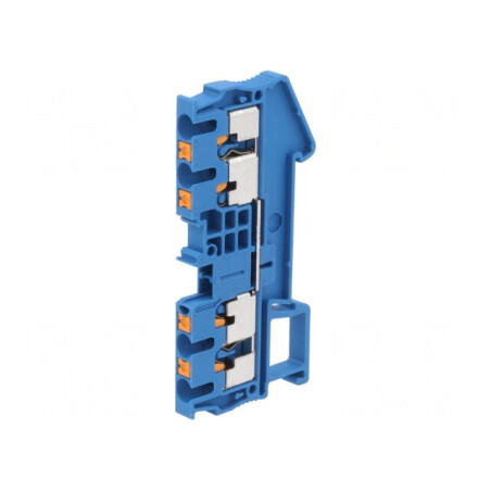 Conector Șine 0,14-4mm2 1 Pista 4 Borne Albastru | Electronic-mag.ro | Componente Electronice