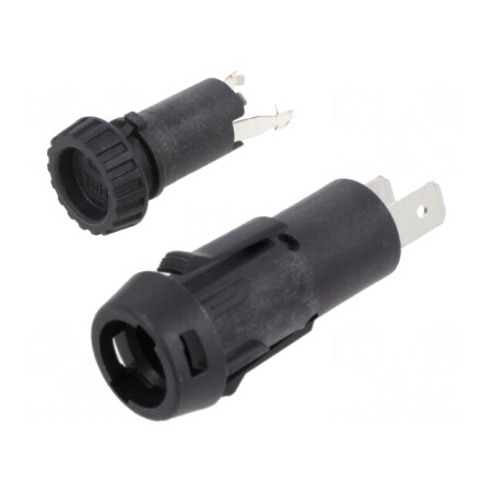 Clemă Siguranțe 10A Neagră 250VAC 5x20mm | Electronic-mag.ro | Componente Electronice