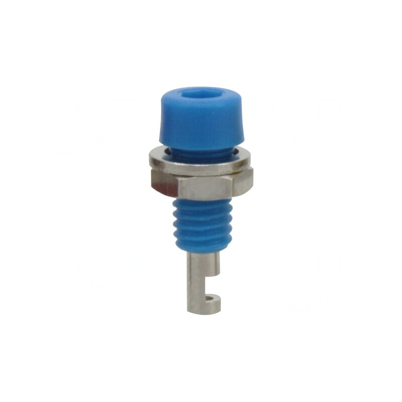 Soclu Banană 2mm 10A Albastră Panou Înşurubare | Electronic-mag.ro | Componente Electronice