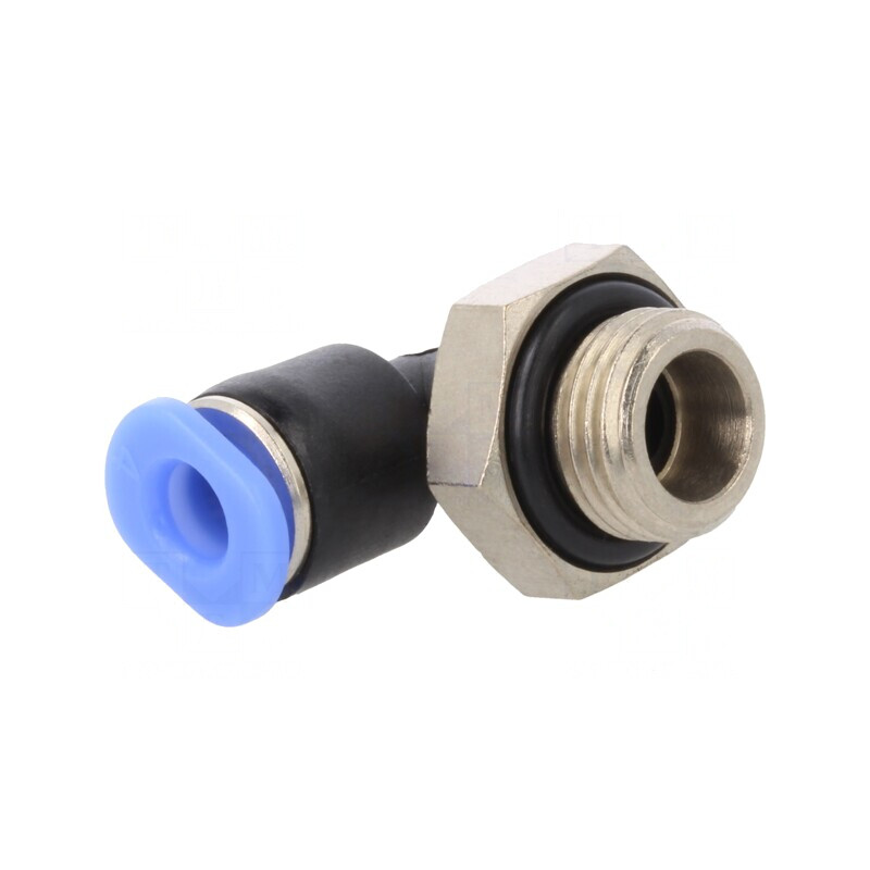 Racord Push-in Unghi Alamă Nichelată Plastic 0,95-10bar | Electronic-mag.ro | Componente Electronice