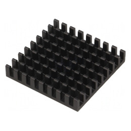 Radiator Extrudat Aluminiu Negru 33x33x6mm | Electronic-mag.ro | Componente Electronice
