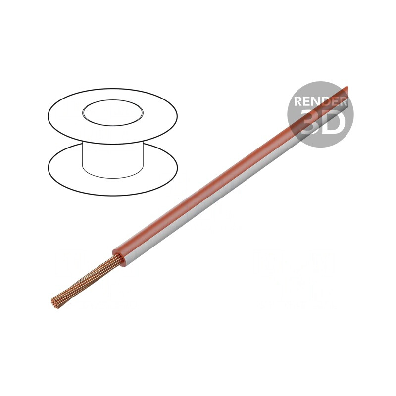 Cablu Electric FLRY-B 1x1mm2 Cu PVC Roşu-Alb 60V | Electronic-mag.ro | Componente Electronice