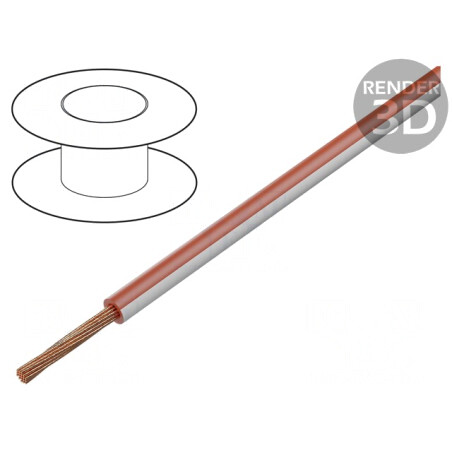 Cablu Electric FLRY-B 1x1mm2 Cu PVC Roşu-Alb 60V | Electronic-mag.ro | Componente Electronice