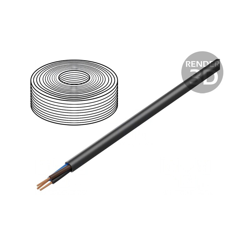Cablu Electric Negru 3G1mm2 Rotund Cu Gumă | Electronic-mag.ro | Componente Electronice