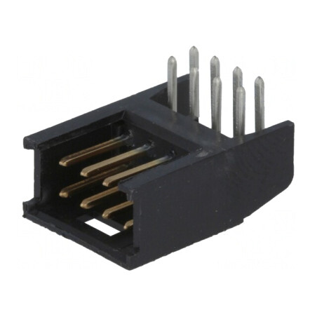 Soclu cablu-placă 2,54mm 8 pini aurit AMPMODU MOD II THT | Electronic-mag.ro | Componente Electronice