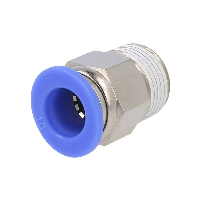 Racord Push-In Alamă Nichelată 15bar BLUELINE | Electronic-mag.ro | Componente Electronice