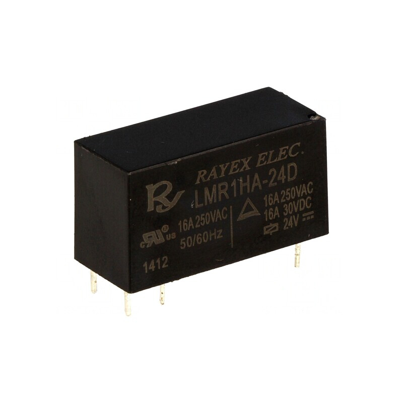Releu Electromagnetic SPST-NO 24VDC 16A | Electronic-mag.ro | Componente Electronice