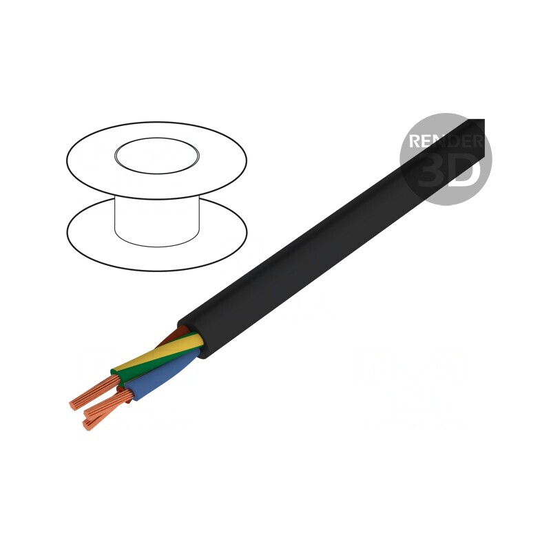 Cablu Electric Rotund 2x1mm2 Negru 300/500V | Electronic-mag.ro | Componente Electronice