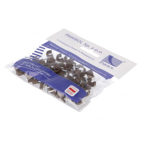 Suport cablu rotund maro 6mm - 50 buc | Electronic-mag.ro | Componente Electronice