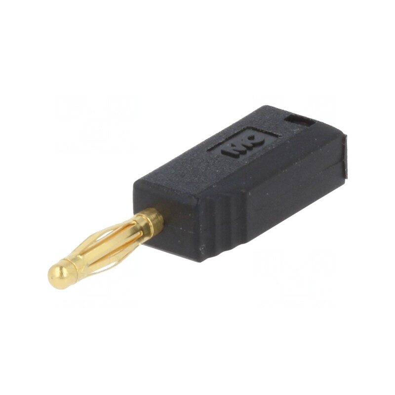 Mufă Banană 2mm Neagră Aurită 10A | Electronic-mag.ro | Componente Electronice