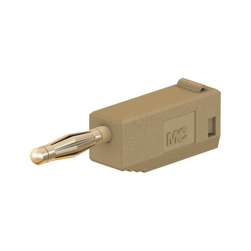 Mufă Banană 2mm 10A Maro Aurit | Electronic-mag.ro | Componente Electronice