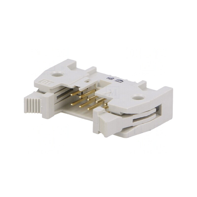 Soclu IDC Tată 10 PIN cu Ejector 2,54mm THT | Electronic-mag.ro | Componente Electronice