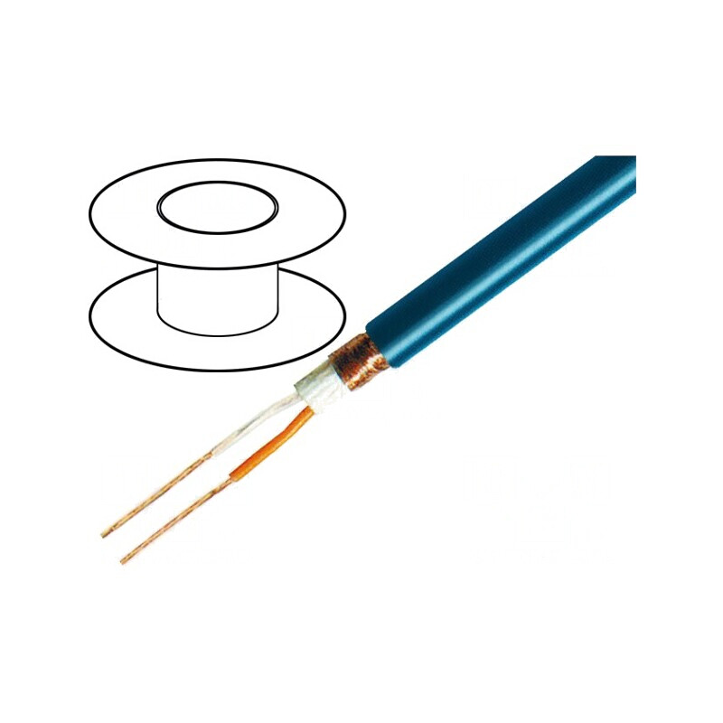 Cablu Microfon OFC Albastru 2x0,25mm² | Electronic-mag.ro | Componente Electronice