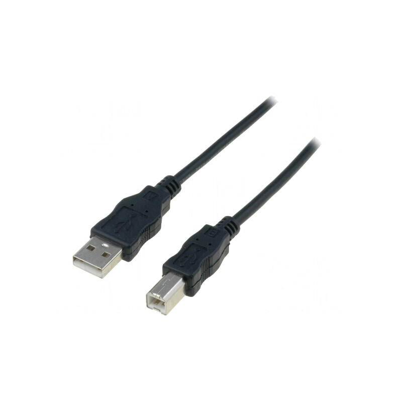 Cablu USB 2.0 A-B 1,8m Negru | Electronic-mag.ro | Componente Electronice