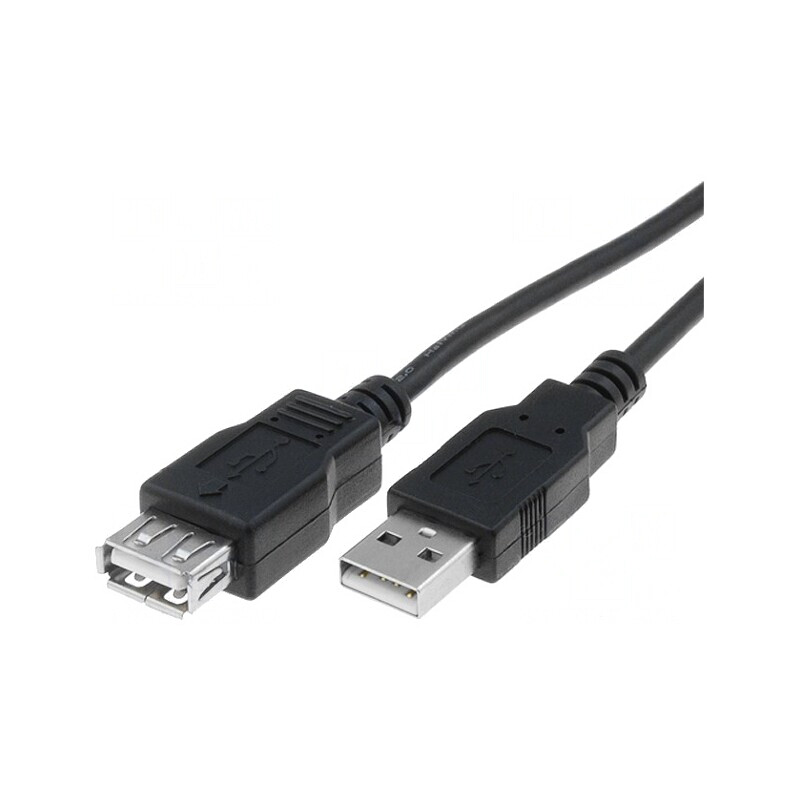 Cablu USB 2.0 A-A 1.8m Negru | Electronic-mag.ro | Componente Electronice