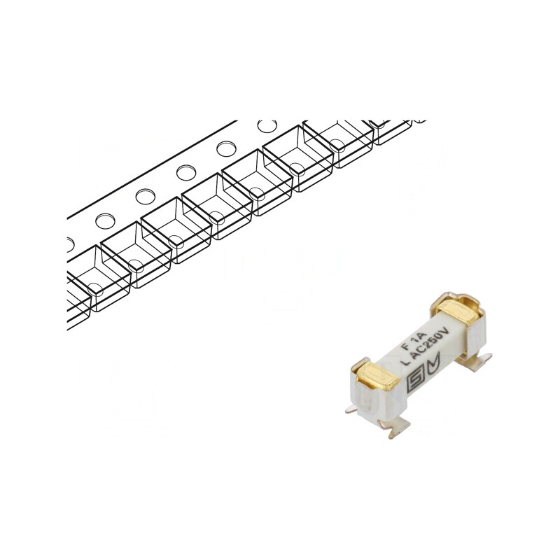 Siguranță Întârziere 1A 250VAC 125VDC SMD Ceramică | Electronic-mag.ro | Componente Electronice