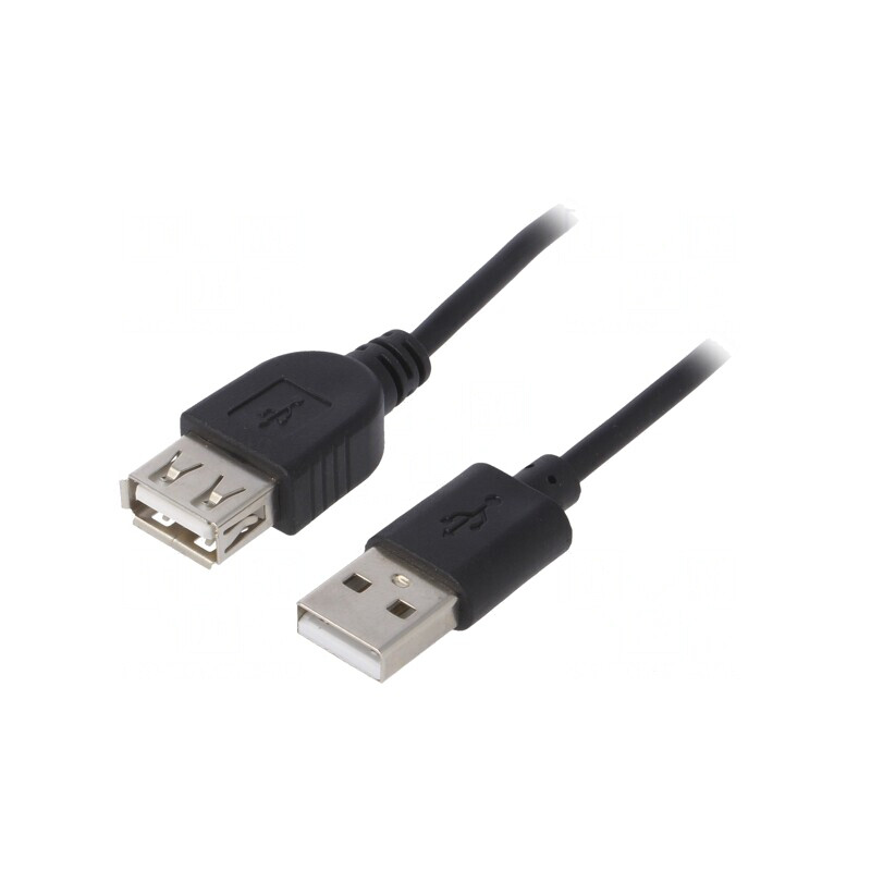 Cablu USB 2.0 1.8m Negru | Electronic-mag.ro | Componente Electronice