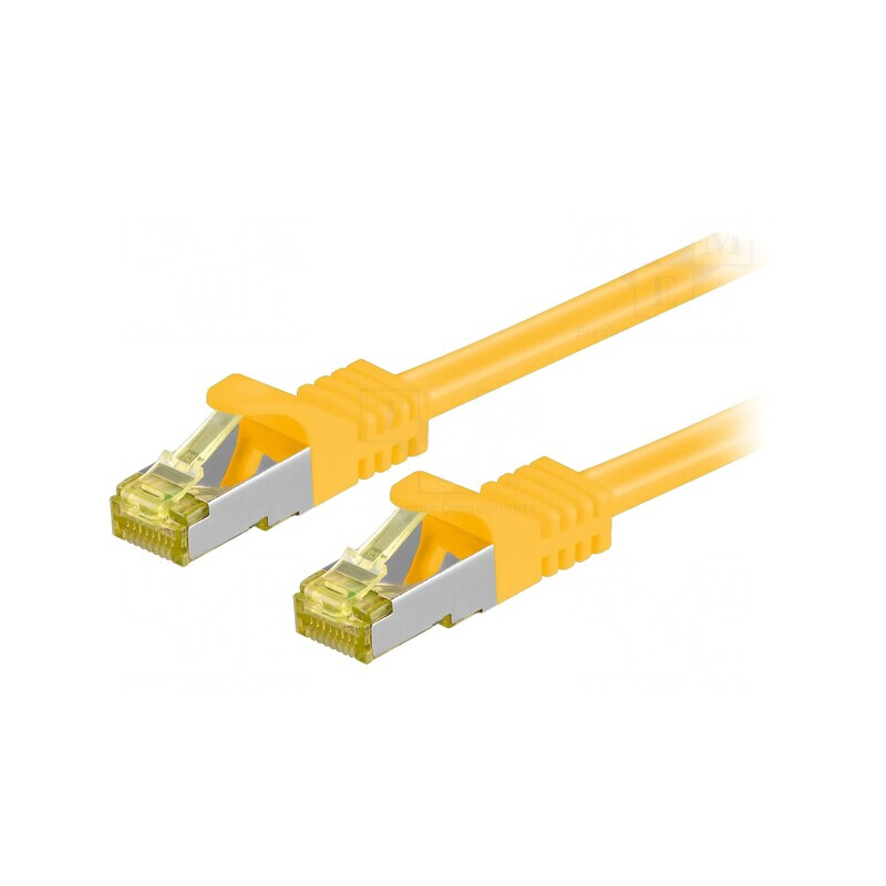 Patch cord galben S/FTP 6a LSZH 0,25m | Electronic-mag.ro | Componente Electronice
