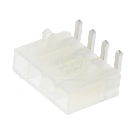 Soclu cablu-placă Mini-Fit Jr 4,2mm 4 pini aurit 13A | Electronic-mag.ro | Componente Electronice