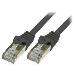 Cablu Patch Cord F/UTP Cat6 Ecranat 1m Negru | Electronic-mag.ro | Componente Electronice